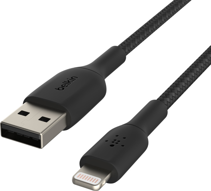Belkin Coated Mfi Cert USB to Lightning Cable Μαύρο 2m (CAA002BT2MBK)