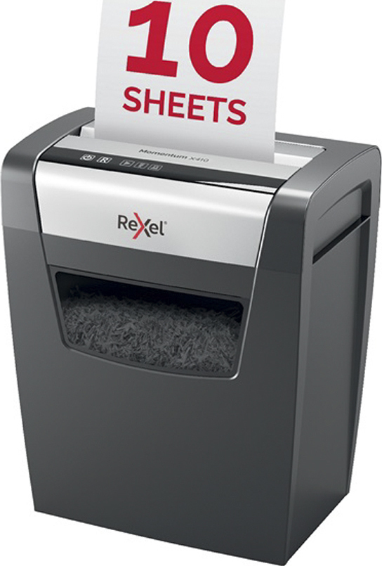 Rexel Καταστροφέας Εγγράφων Momentum X410 P4 Cross Cut 10 Φύλλων με Κάδο 23lt - Image 5