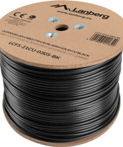 Lanberg F/FTP Cat.5e Καλώδιο Δικτύου Ethernet χωρίς ακροδέκτες 305m Μαύρο