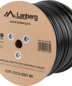 Alternative view of Lanberg F/FTP Cat.5e Καλώδιο Δικτύου Ethernet χωρίς ακροδέκτες 305m Μαύρο