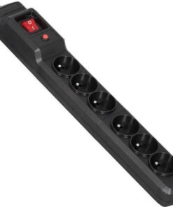 Active Jet ACJ COMBO 6Gn Πολύπριζο Ασφαλείας 6 Θέσεων με USB-A, Διακόπτη και Καλώδιο 10m