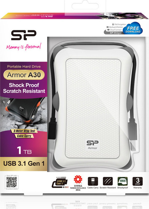 Silicon Power Armor A30 USB 3.0 Εξωτερικός HDD 1TB 2.5" Λευκό - Image 5