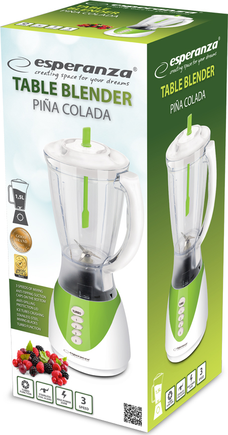 Esperanza Pina Colada EKM023G με Κανάτα 1.5lt 350W Πράσινο - Image 2