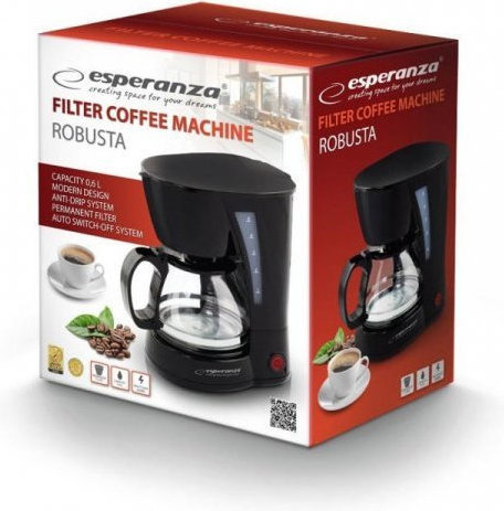 Esperanza Robusta Καφετιέρα Φίλτρου 650W Black - Image 2