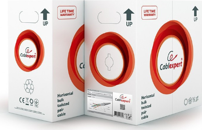 Cablexpert U/UTP Cat.6 Καλώδιο Δικτύου Ethernet χωρίς ακροδέκτες 100m Γκρι (FPC-6004-L/100) - Image 2