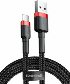 Baseus Cafule Braided USB 2.0 Cable USB-C male - USB-A Μαύρο 2m (CATKLF-C91)
