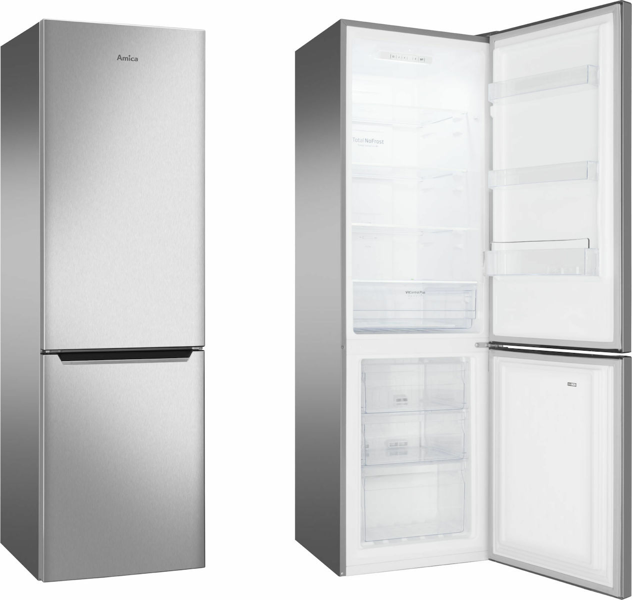 Amica Ψυγειοκαταψύκτης 250lt NoFrost Inox FK2995.2FTX - Image 2