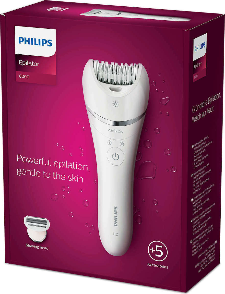 Philips Epilator Series 8000 Σετ Αποτρίχωσης Epilator για το Σώμα BRE710/00