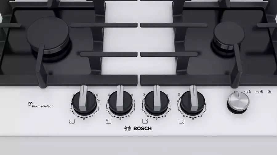 Bosch Serie 6 Εστία Φυσικού Αερίου Αυτόνομη 59x52εκ. Λευκή PPP6A2M90 - Image 3