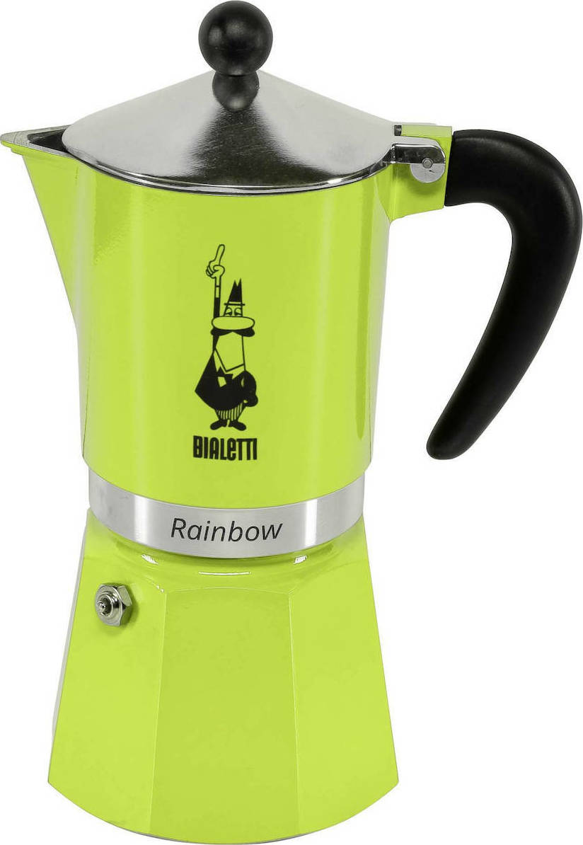 Bialetti Rainbow Μπρίκι Espresso 6cups Πράσινο