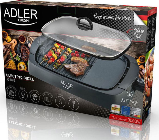 Adler AD-6610 Ψησταριά Σχάρας & Λείας Πλάκας 3000W - Image 9