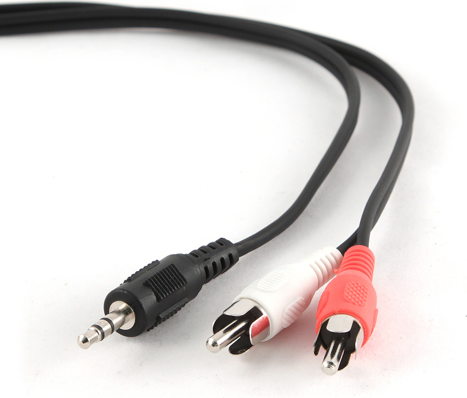 Cablexpert Καλώδιο 3.5mm male - RCA male Μαύρο 2.5m (CCA-458-2.5M)