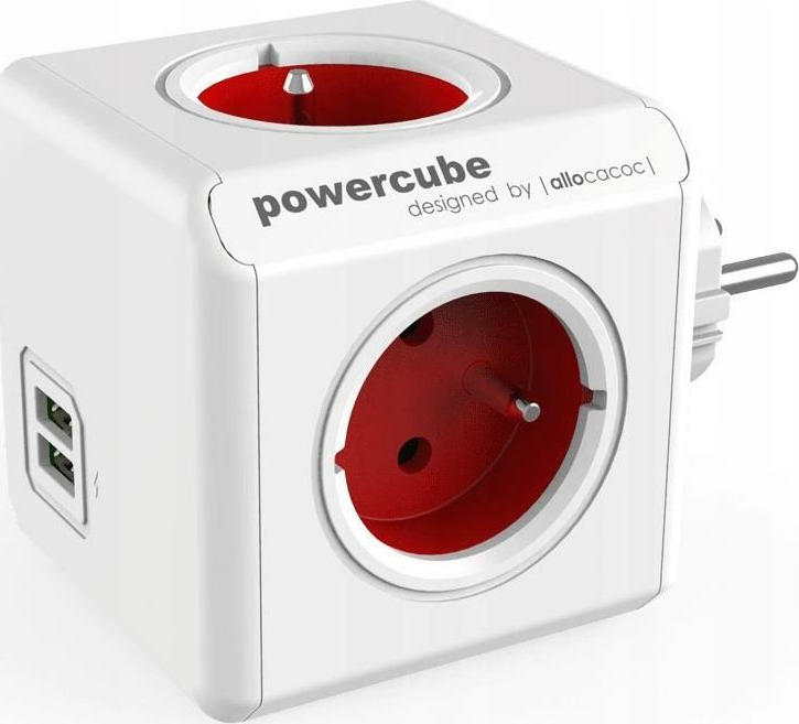 Allocacoc Original PowerCube 4 Θέσεων με 2 USB-A 2202RD/FROUPC