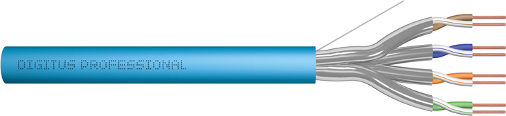 Digitus U/FTP (STP) Cat.6a Καλώδιο Δικτύου Ethernet χωρίς ακροδέκτες 100m Μπλε - Image 2