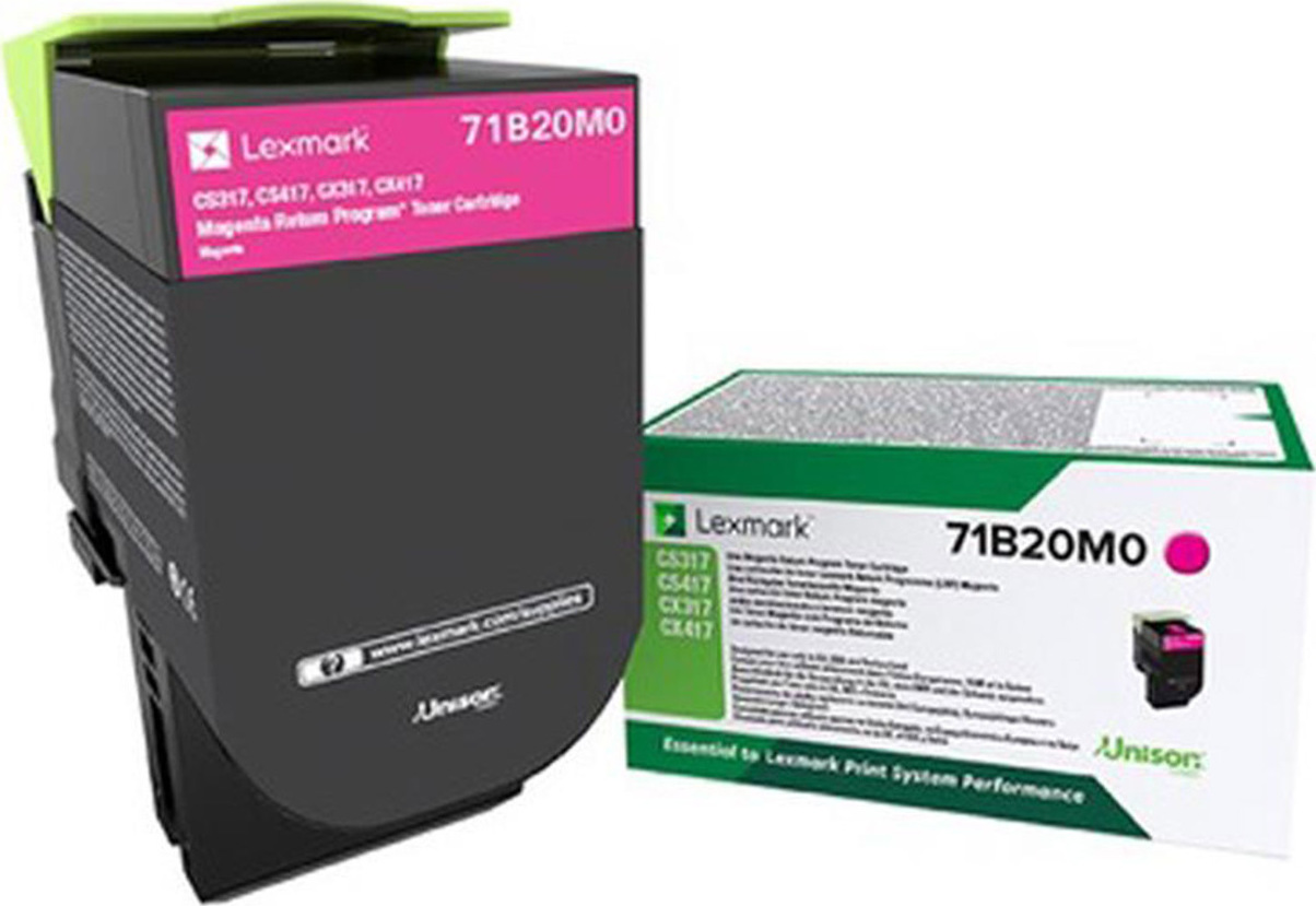 Lexmark 71B20M0 Γνήσιο Toner Laser Εκτυπωτή Ματζέντα Return Program 2300 Σελίδων