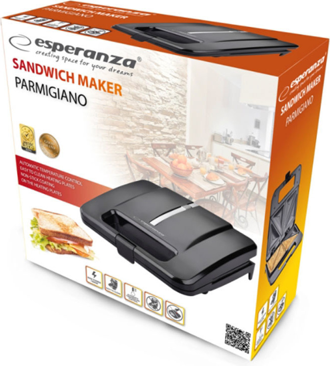 Esperanza EKT010 1000W για 2 Τοστ Μαύρη - Image 4