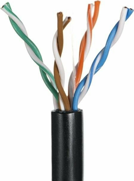 A-LAN U/UTP Cat.5e Καλώδιο Δικτύου Ethernet χωρίς ακροδέκτες 305m Μαύρο - Image 2