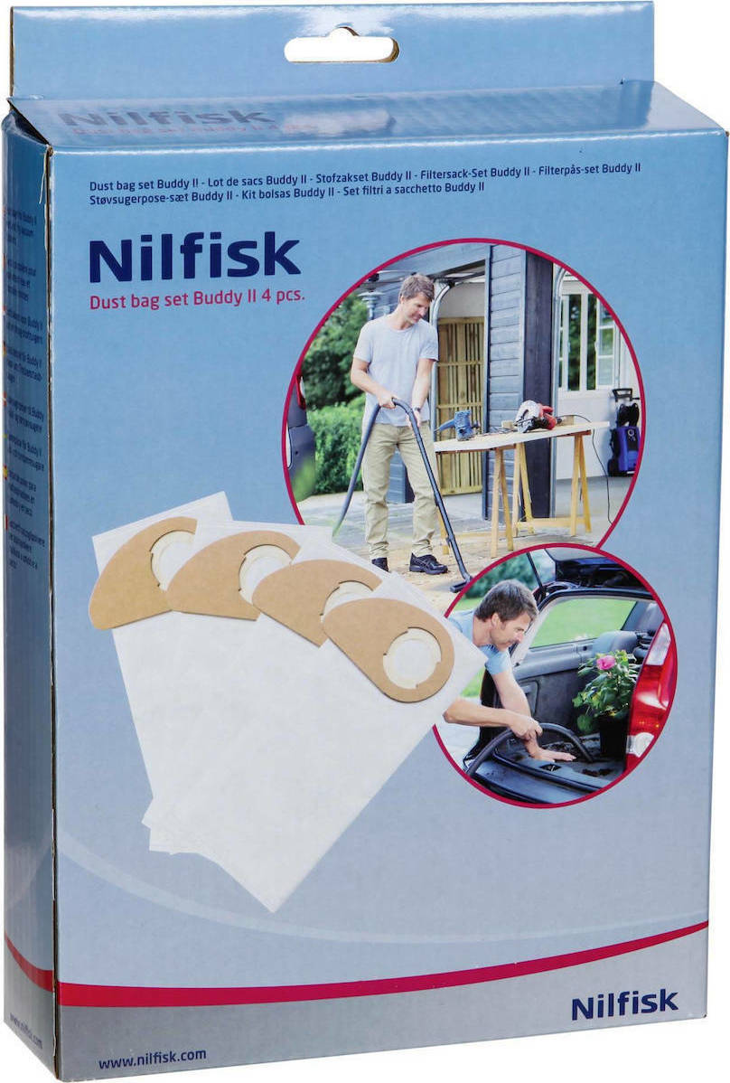 Nilfisk 81943048 Σακούλες Σκούπας 4τμχ Συμβατή με Σκούπα Nilfisk