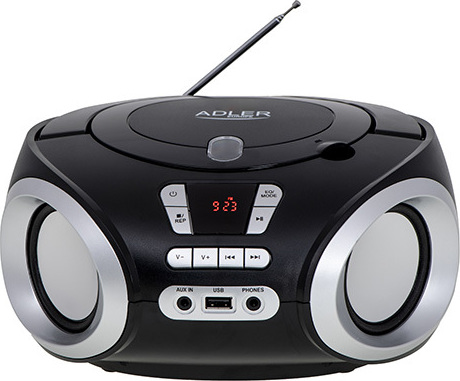 Adler Φορητό Ηχοσύστημα CD Boombox με CD / MP3 / USB / Ραδιόφωνο σε Μαύρο Χρώμα - Image 2