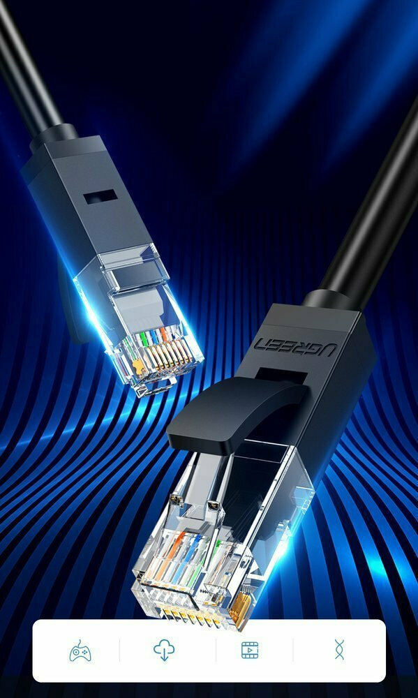 Ugreen U/UTP Cat.6 Καλώδιο Δικτύου Ethernet 3m Μαύρο 1τμχ (20161) - Image 9