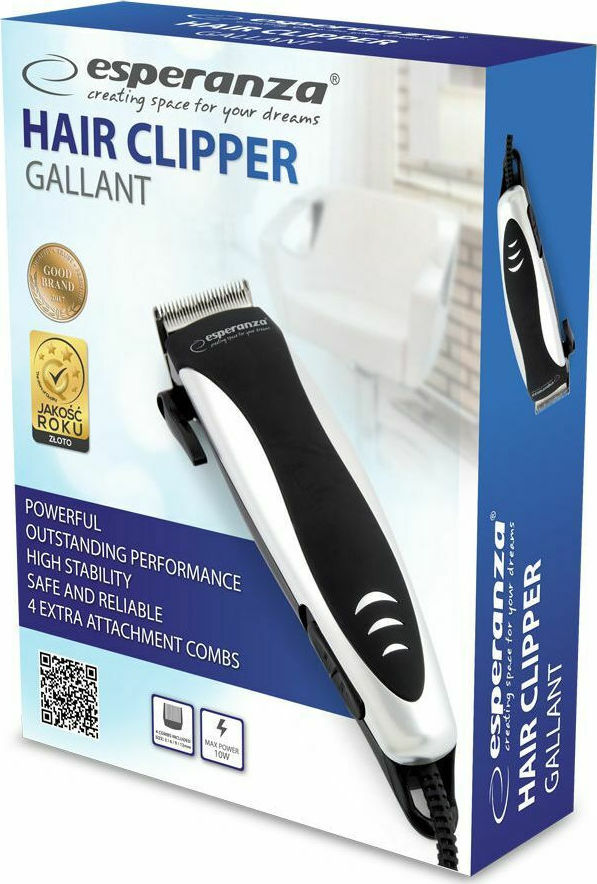 Esperanza Gallant Κουρευτική Μηχανή Black/Silver EBC005 - Image 3