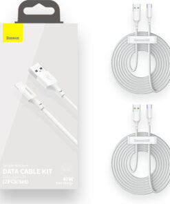 Alternative view of Baseus Simple Wisdom USB 2.0 USB-C male - USB-A 40W 1.5m (TZCATZJ-02)
