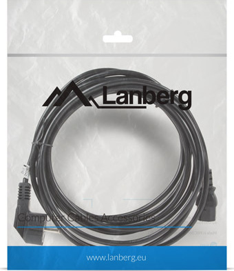 Lanberg IEC C13 - Schuko Cable 5m Μαύρο (CA-C13C-11CC-0050-BK) - Image 4