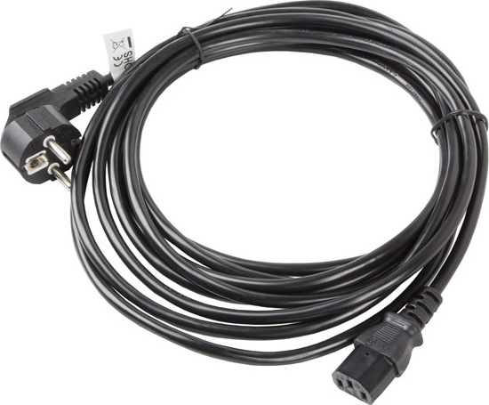 Lanberg IEC C13 - Schuko Cable 5m Μαύρο (CA-C13C-11CC-0050-BK) - Image 2