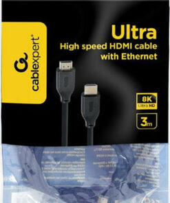 Alternative view of Cablexpert HDMI 2.1 Cable HDMI male - HDMI male 3m Μαύρο (CC-HDMI8K-3M)