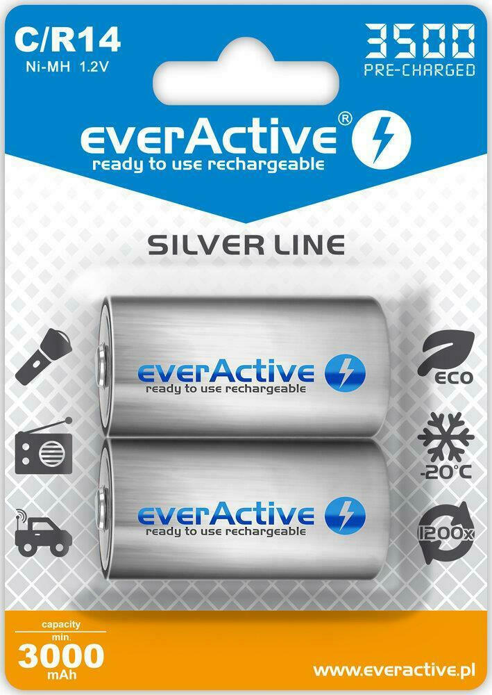 everActive Silver Line C 3500mAh 1.2V 2τμχ