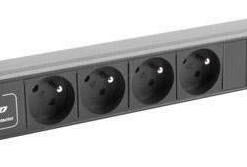 Lanberg Πολύπριζο Rack 1U 10A 8X 230V 2M Μαύρο