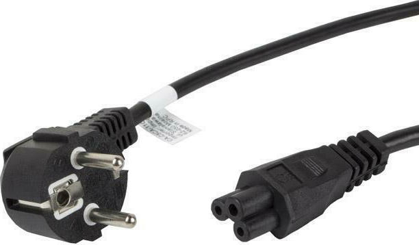 Lanberg Schuko - IEC C5 Cable 0.18m Μαύρο (CA-C5CA-11CC-0018-BK)