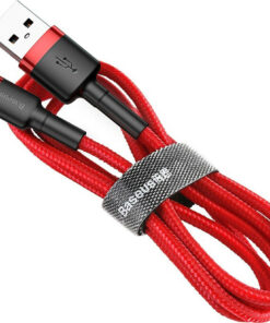 Alternative view of Baseus Braided USB to Lightning Cable Κόκκινο 2m (CALKLF-C09)