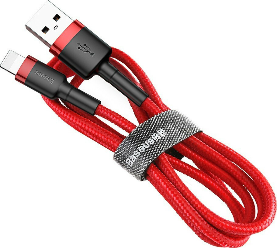 Baseus Braided USB to Lightning Cable Κόκκινο 2m (CALKLF-C09) - Image 2