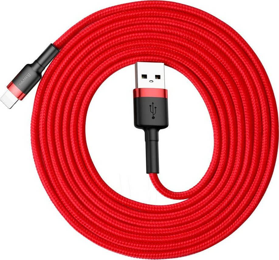 Baseus Braided USB to Lightning Cable Κόκκινο 2m (CALKLF-C09) - Image 5
