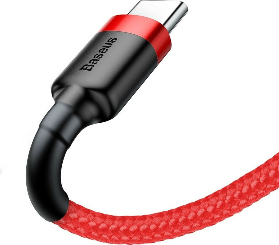 Baseus Cafule Braided USB 2.0 Cable USB-C male - USB-A Κόκκινο 0.5m (CATKLF-A09) - Image 9