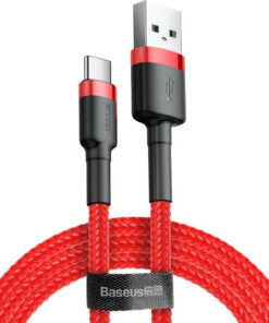 Baseus Cafule Braided USB 2.0 Cable USB-C male - USB-A Κόκκινο 0.5m (CATKLF-A09)