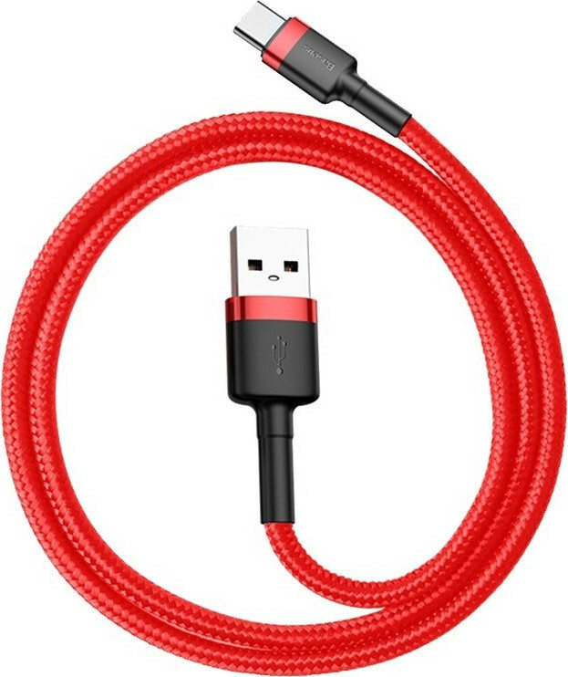 Baseus Cafule Braided USB 2.0 Cable USB-C male - USB-A Κόκκινο 0.5m (CATKLF-A09) - Image 3