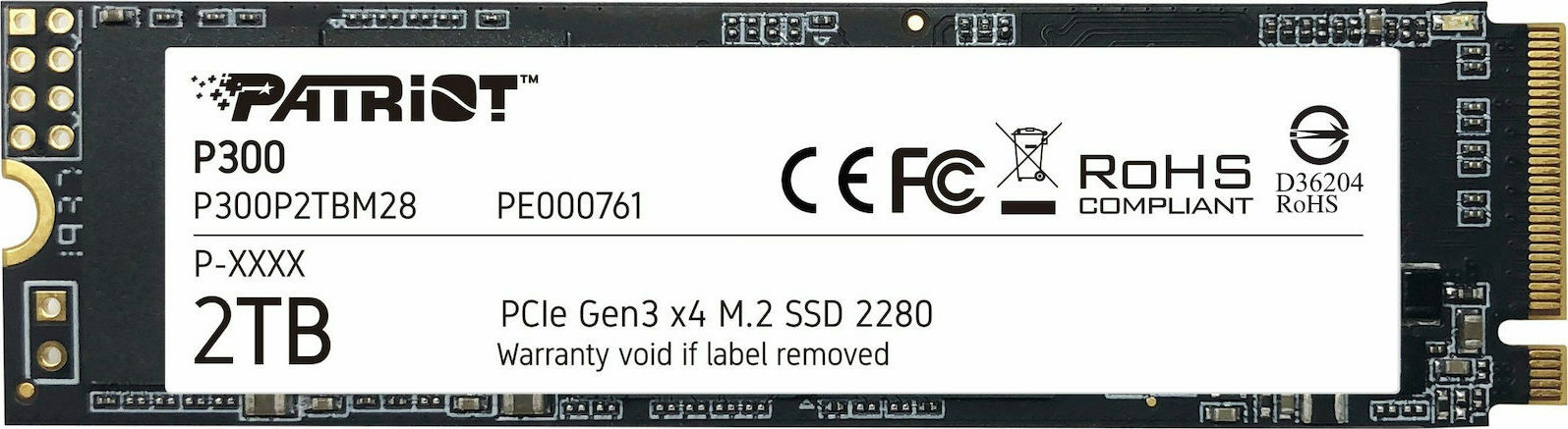Patriot P300 SSD 2TB M.2 NVMe PCI Express 3.0 P300P2TBM28