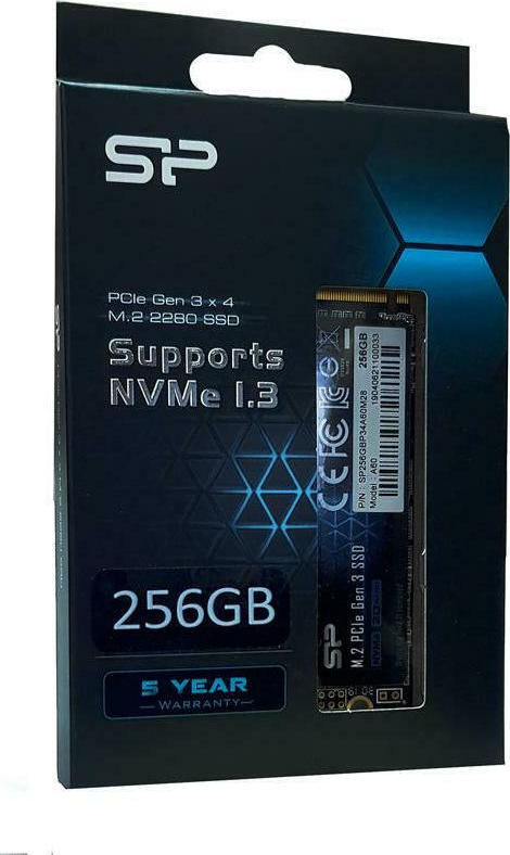 Silicon Power PCIe Gen3×4 P34A60 SSD 256GB M.2 NVMe PCI Express 3.0 SP256GBP34A60M28 - Image 2