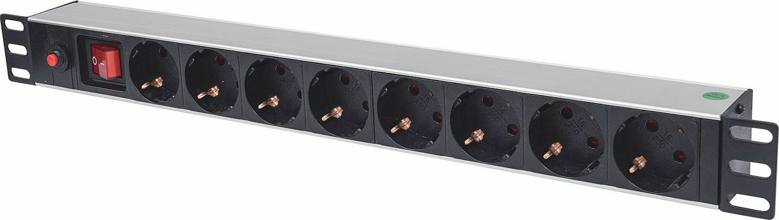 Intellinet Πολύπριζο Rack 19" με 8 Sockets Μαύρο