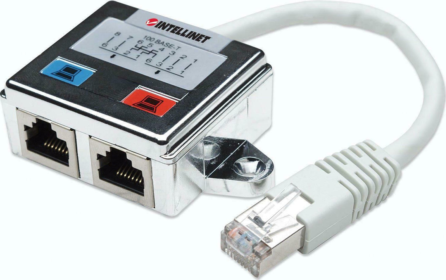 Intellinet 2-Port Modular Distributor, Cat5e, FTP