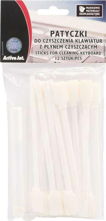 Active Jet sticks for cleaning keyboards (12 pcs) with liquid