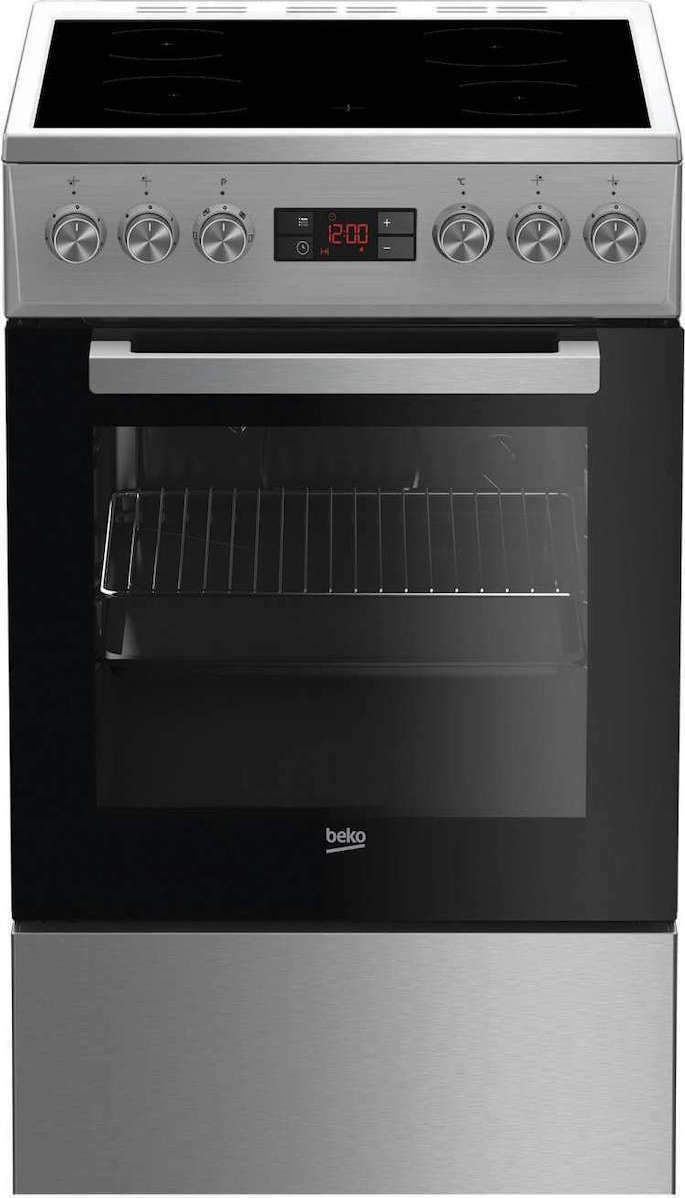 Beko Ελεύθερη με Κεραμικές Εστίες Inox FSM57300GX