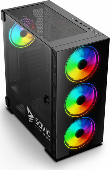 Savio Prime X1 ARGB Gaming Full Tower με Πλαϊνό Παράθυρο - Image 6