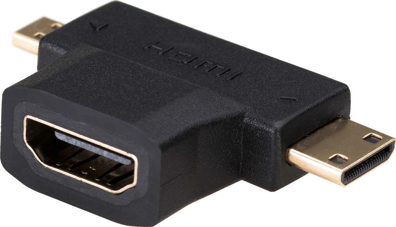 Akyga HDMI female σε micro HDMI / mini HDMI male (AK-AD-23) - Image 2