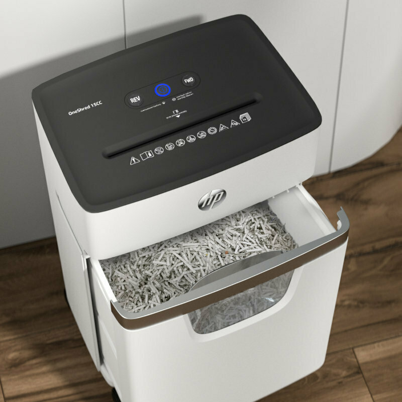 HP Καταστροφέας Εγγράφων Oneshred Cross Cut 15 Φύλλων με Κάδο 20lt - Image 5