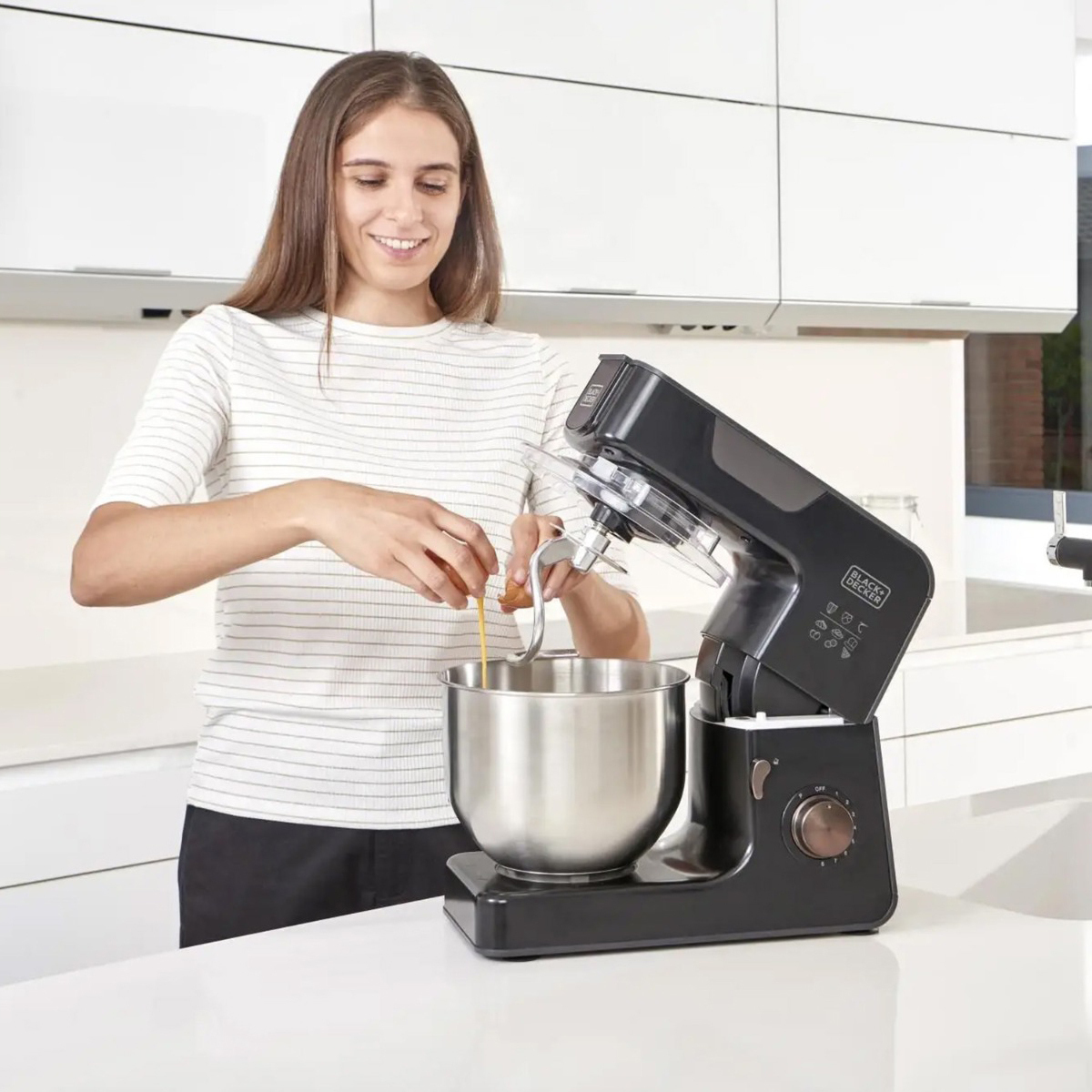 Black & Decker BXKM1000E Κουζινομηχανή 1000W με Ανοξείδωτο Κάδο 5.2lt - Image 6