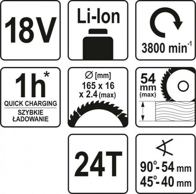 Yato YT-82811 Δισκοπρίονο 18V Solo - Image 3
