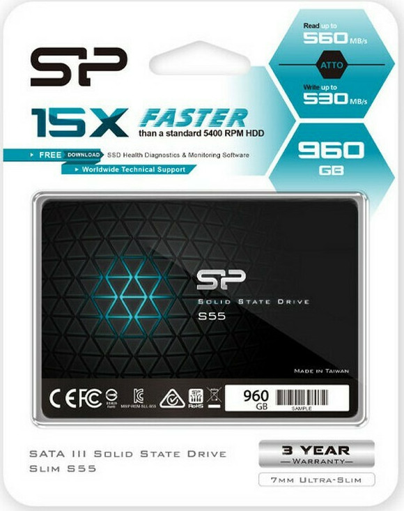 Silicon Power Slim S55 SSD 960GB 2.5'' SATA III SP960GBSS3S55S25 - Image 2